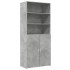 Aparador de madera de ingeniería gris hormigón 80x42,5x185