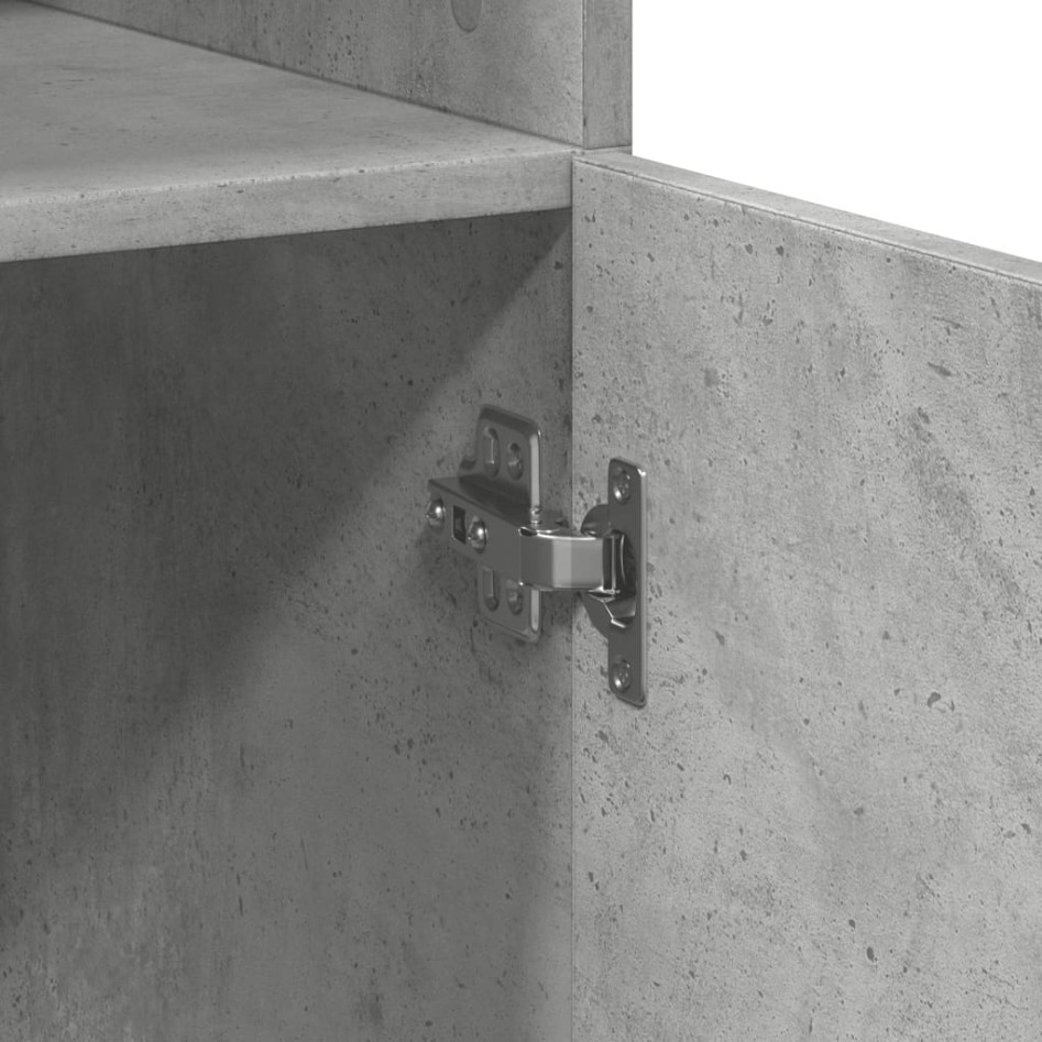 Aparador de madera de ingeniería gris hormigón 80x42,5x185