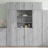 Aparador de madera de ingeniería gris Sonoma 80x42,5x185