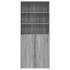 Aparador de madera de ingeniería gris Sonoma 80x42,5x185