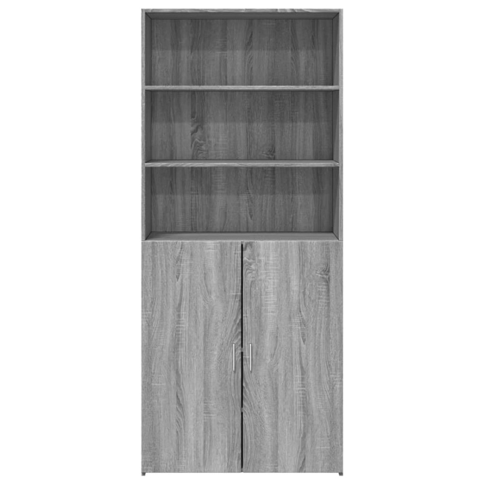 Aparador de madera de ingeniería gris Sonoma 80x42,5x185