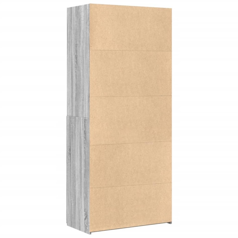 Aparador de madera de ingeniería gris Sonoma 80x42,5x185