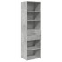 Aparador de madera de ingeniería gris hormigón 50x42,5x185