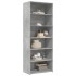 Aparador alto madera de ingeniería gris hormigón 70x41x185