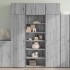 Aparador alto madera de ingeniería gris Sonoma 70x41x185