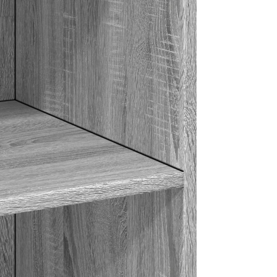 Aparador alto madera de ingeniería gris Sonoma 70x41x185