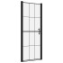 Puerta de ducha de vidrio templado negro 91x195