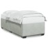 Estructura de cama sin colchón terciopelo gris claro 90x200
