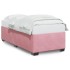 Estructura de cama sin colchón terciopelo rosa 100x200