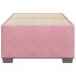 Estructura de cama sin colchón terciopelo rosa 100x200