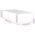 Estructura de cama sin colchón terciopelo rosa 100x200