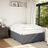 Estructura de cama sin colchón terciopelo gris oscuro
