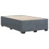 Estructura de cama sin colchón terciopelo gris oscuro