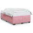 Estructura de cama sin colchón terciopelo rosa 120x200