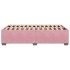 Estructura de cama sin colchón terciopelo rosa 120x200