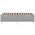 Estructura de cama sin colchón tela gris claro 80x200