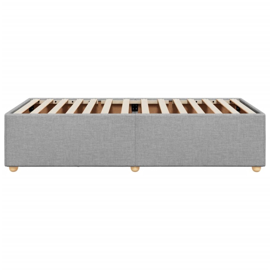 Estructura de cama sin colchón tela gris claro 80x200