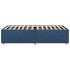 Estructura de cama sin colchón tela azul 80x200