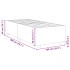 Estructura de cama sin colchón terciopelo gris claro 100x200
