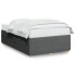Estructura de cama sin colchón tela gris oscuro 120x200