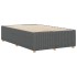 Estructura de cama sin colchón tela gris oscuro 120x200