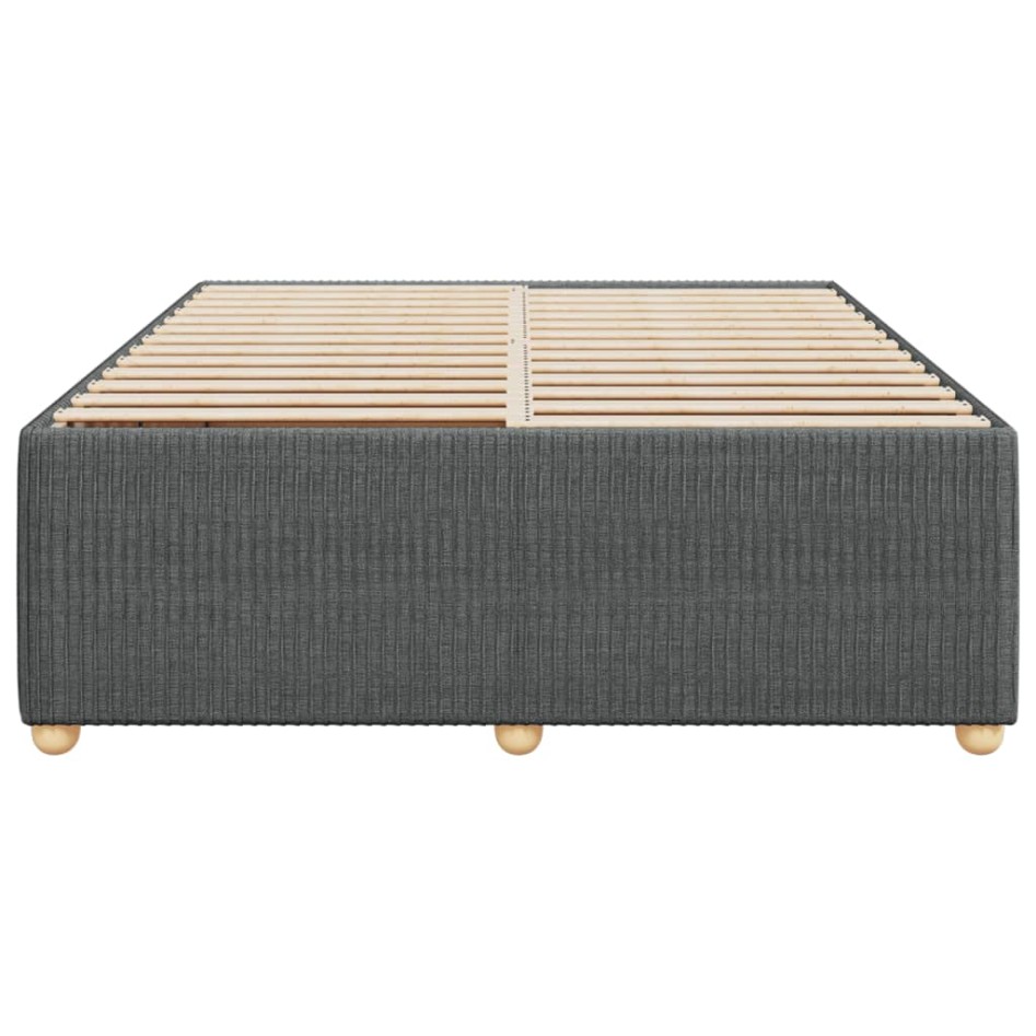 Cama sin colchón tela gris oscuro 140x190