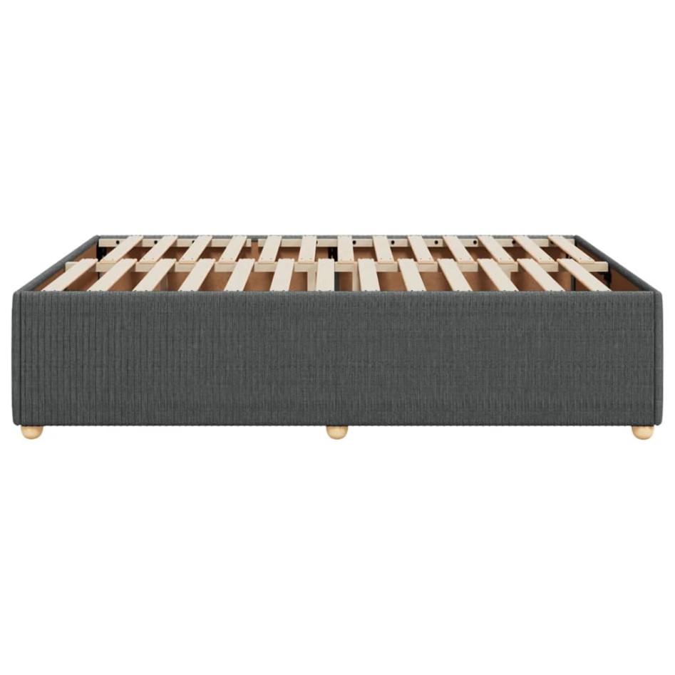 Cama sin colchón tela gris oscuro 140x190