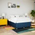 Cama sin colchón tela azul 160x200