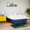 Cama sin colchón tela azul 160x200 cm