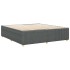 Cama sin colchón de tela gris oscuro 180x200