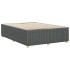Estructura de cama sin colchón tela gris oscuro 140x200