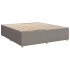 Cama sin colchón tela gris taupe 180x200