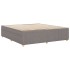 Cama sin colchón tela gris taupe 180x200