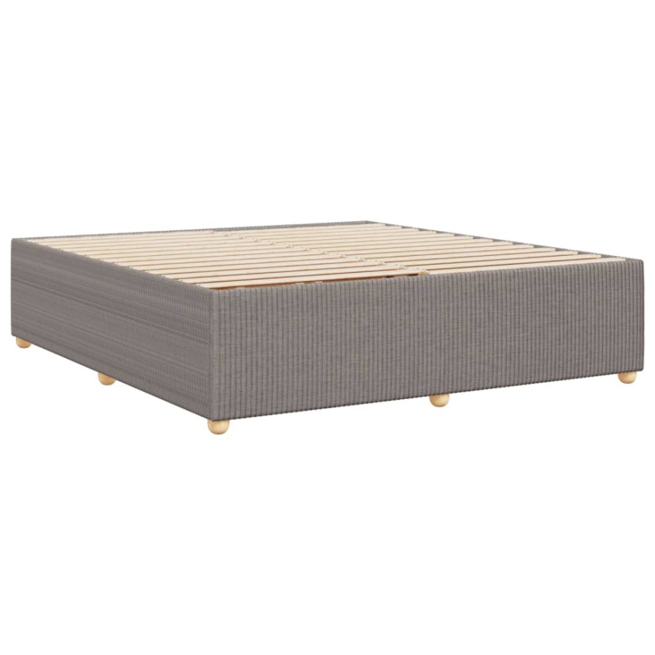Cama sin colchón tela gris taupe 180x200