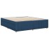 Cama sin colchón tela azul 180x200