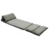 Tumbona de suelo plegable microfibra gris