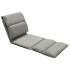 Tumbona de suelo plegable microfibra gris