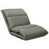 Tumbona de suelo plegable microfibra gris
