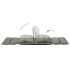 Tumbona de suelo plegable microfibra gris