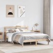 Estructura de cama sin colchón madera maciza de pino 120x190 cm