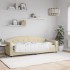 Sofá cama sin colchón tela crema 80x200