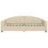 Sofá cama sin colchón tela crema 80x200