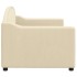 Sofá cama sin colchón tela crema 80x200