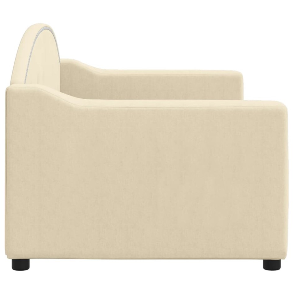 Sofá cama sin colchón tela crema 80x200