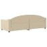 Sofá cama sin colchón tela crema 80x200