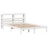 Estructura de cama sin colchón madera de pino blanca 150x200