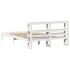 Estructura de cama sin colchón madera de pino blanca 150x200