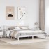 Estructura de cama sin colchón madera maciza blanca 200x200