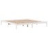 Estructura de cama sin colchón madera maciza blanca 200x200