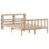 Estructura de cama sin colchón madera de pino maciza 120x200